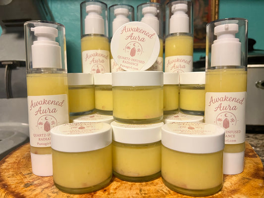 Awakened Aura Quartz-Infused 4 oz Serum Pump