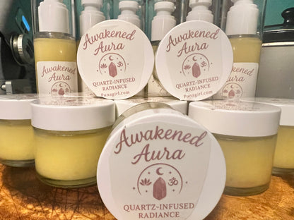 Awakened Aura Quartz-Infused 4 oz Serum Pump